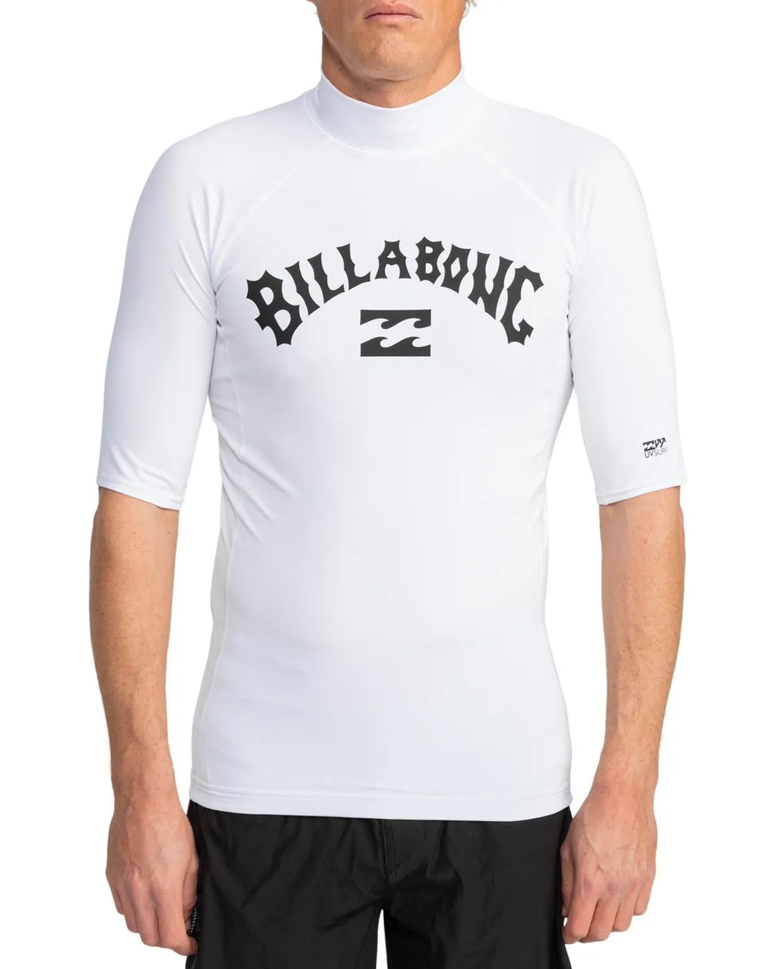Billabong Logo Surf SS lycra uomo nera UPF 50+