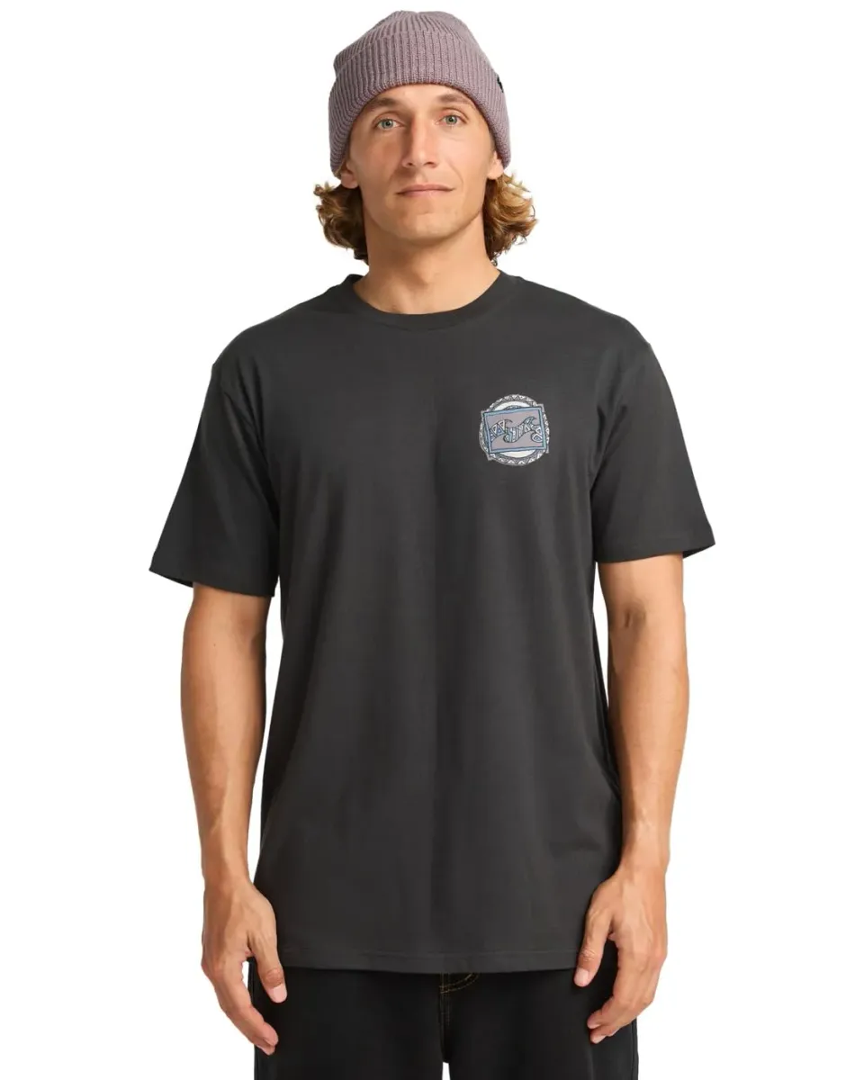Billabong Crayon Wave SS T-Shirt Uomo M Bianco Cotone
