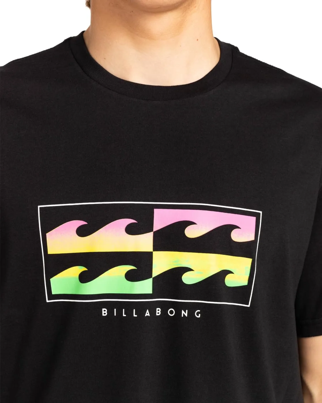 Billabong Inversed SS maglietta uomo nera logo petto