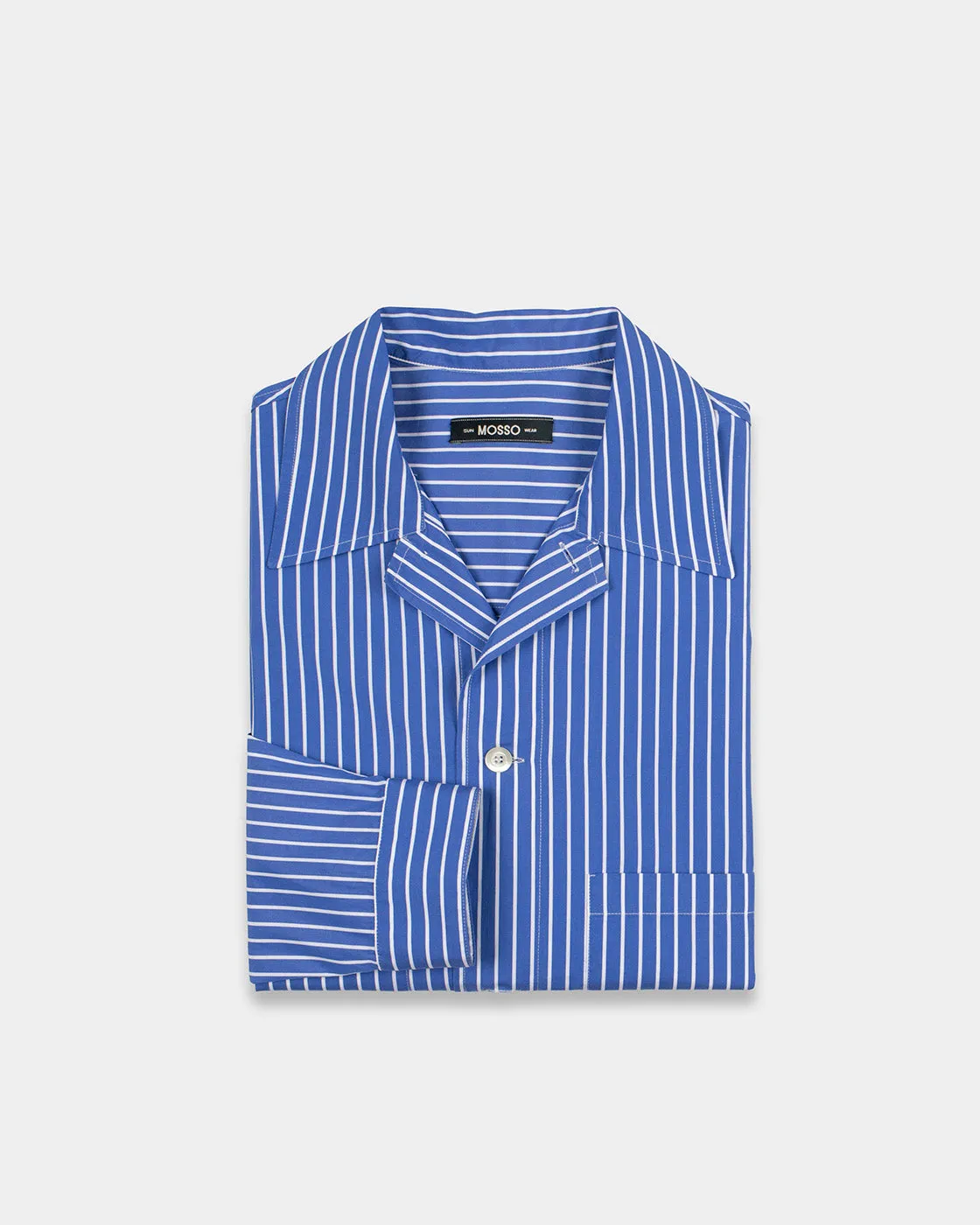 Mosso Sunwear Blue Striped camicia cotone a righe blu