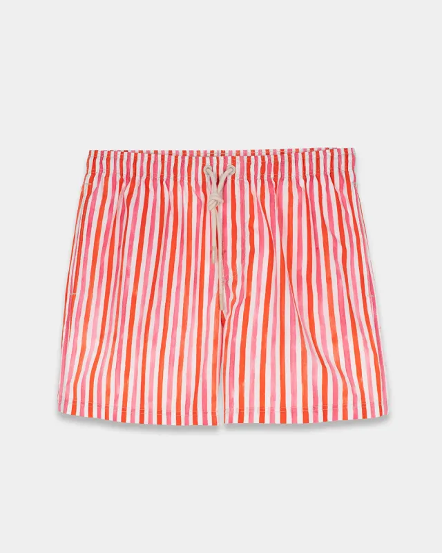 Mosso Sunwear boxer mare uomo corallo wave righe