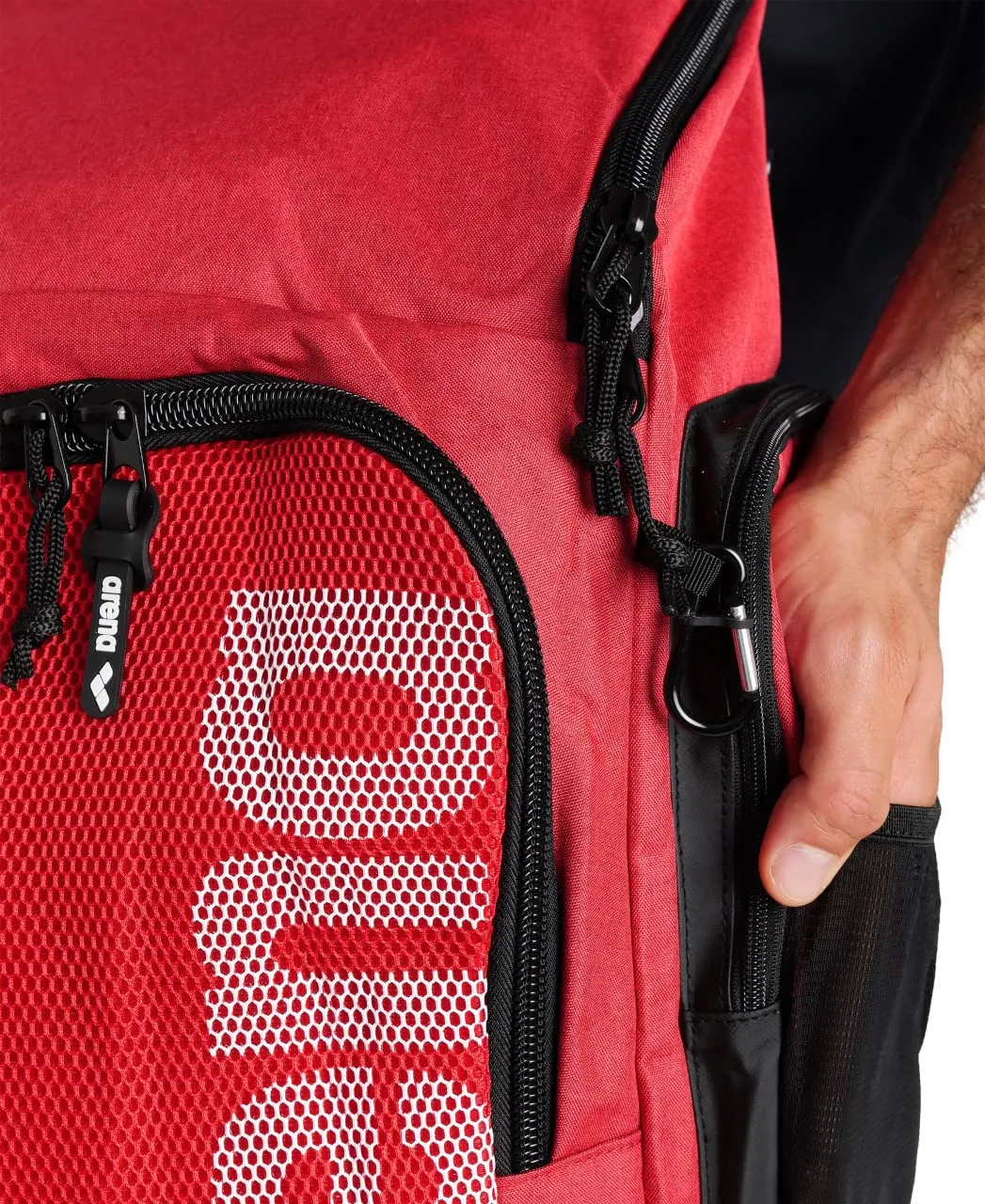 Arena Team Backpack 45 Zaino 45L Rosso Fondo Rinforzato