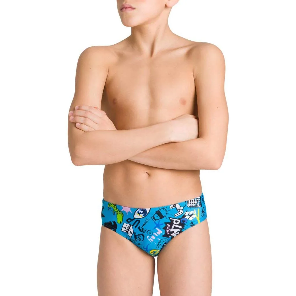 Arena Neon Glitch Jr slip nuoto bambino cloro-resistente