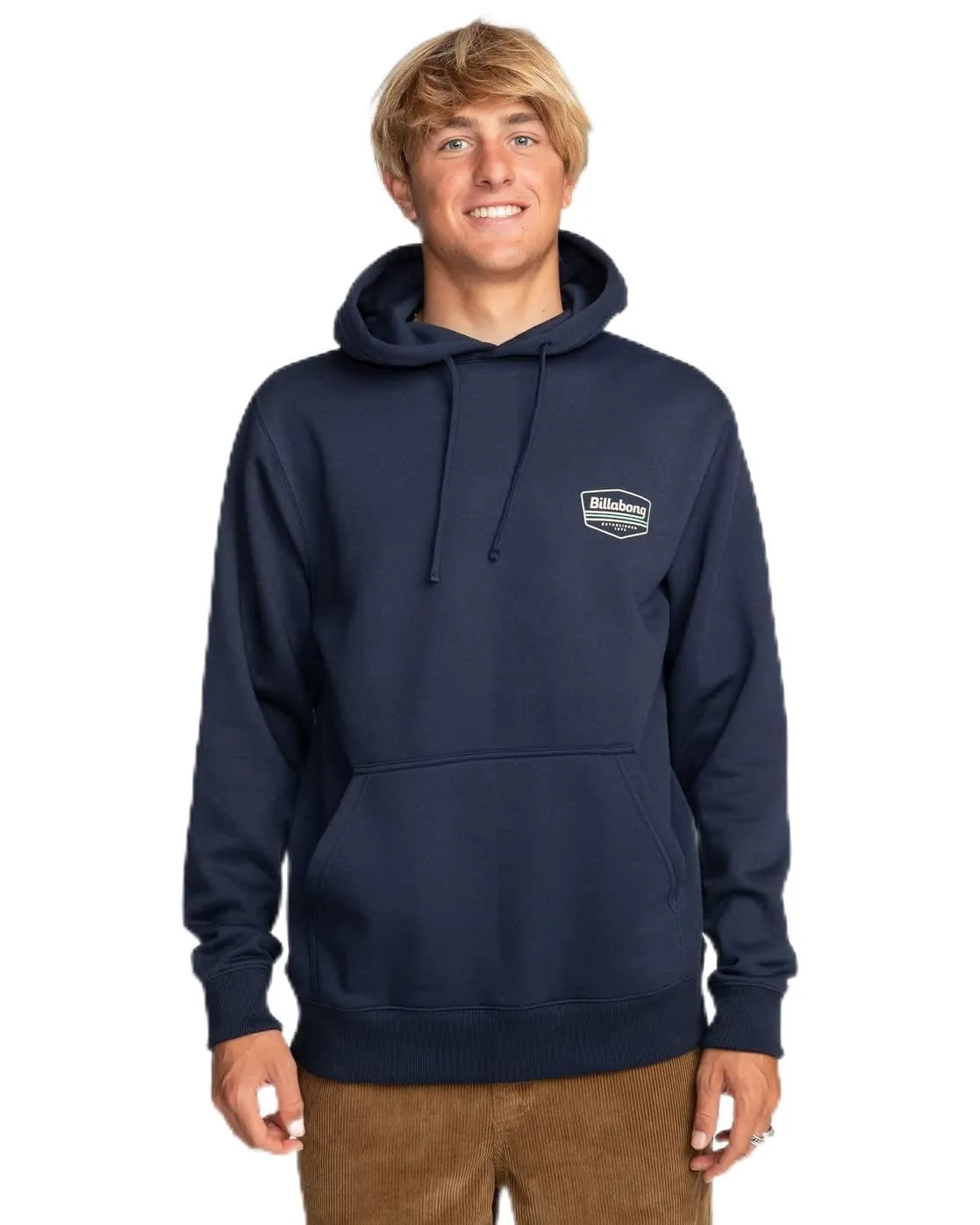 Billabong Walled Po felpa uomo Blu cappuccio pile