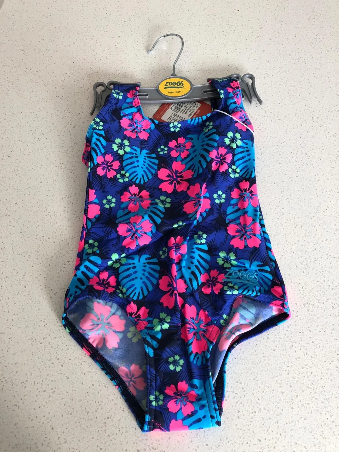 Zoggs Kona Scoopback costume bimba 2 anni piscina