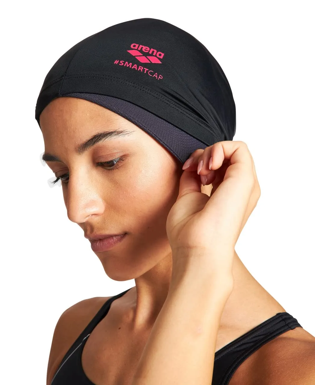 Arena Smartcap cuffia donna fucsia capelli lunghi