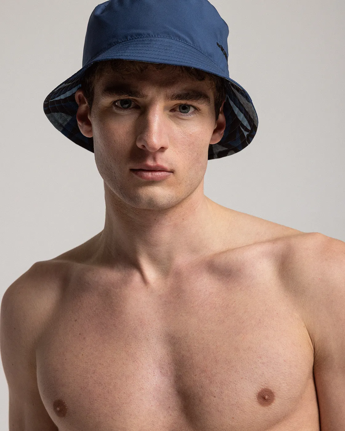 Mosso Sunwear Pesci bucket hat reversibile blu