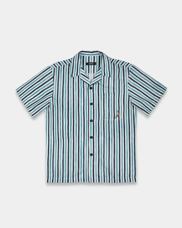 Mosso Sunwear Drift Blue Wave camicia maniche corte