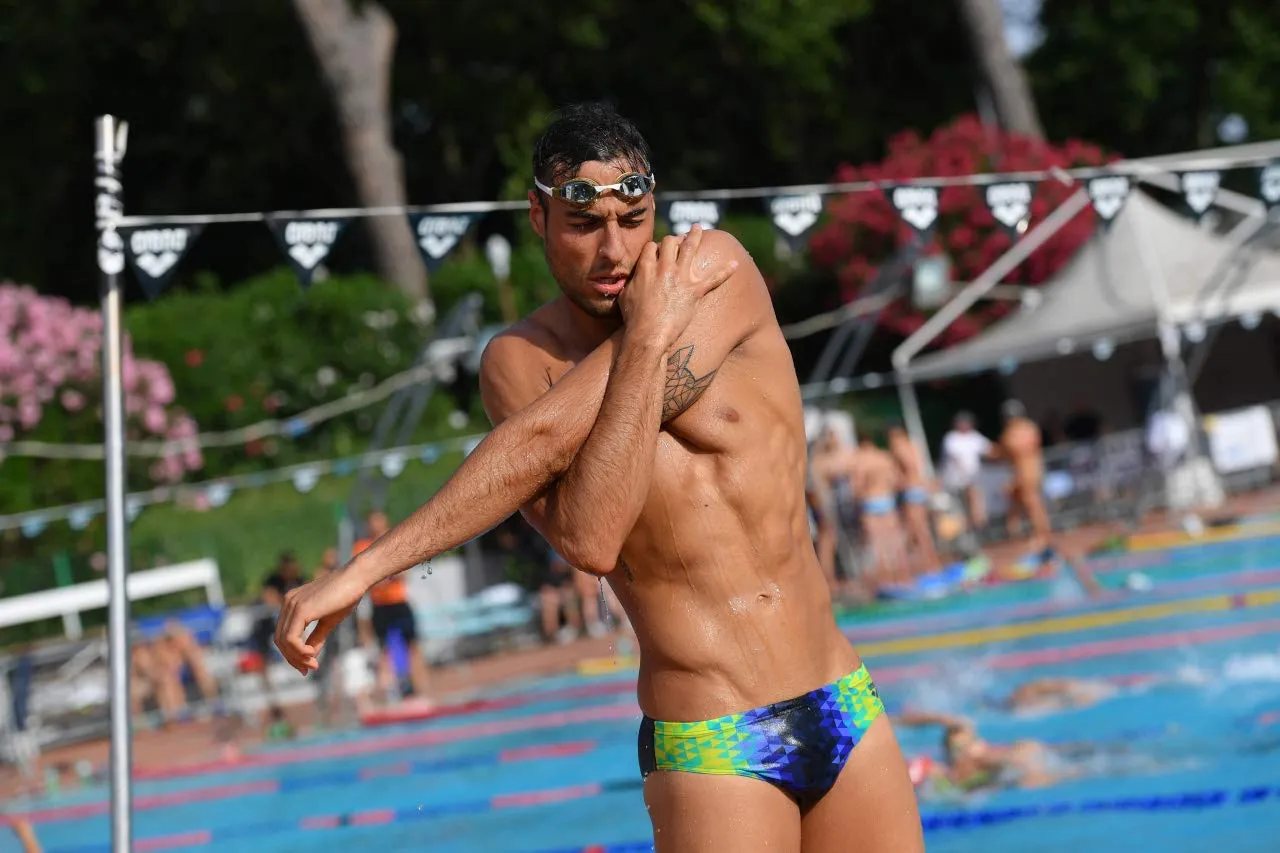 Arena Triangle Prisma slip uomo fantasia verde