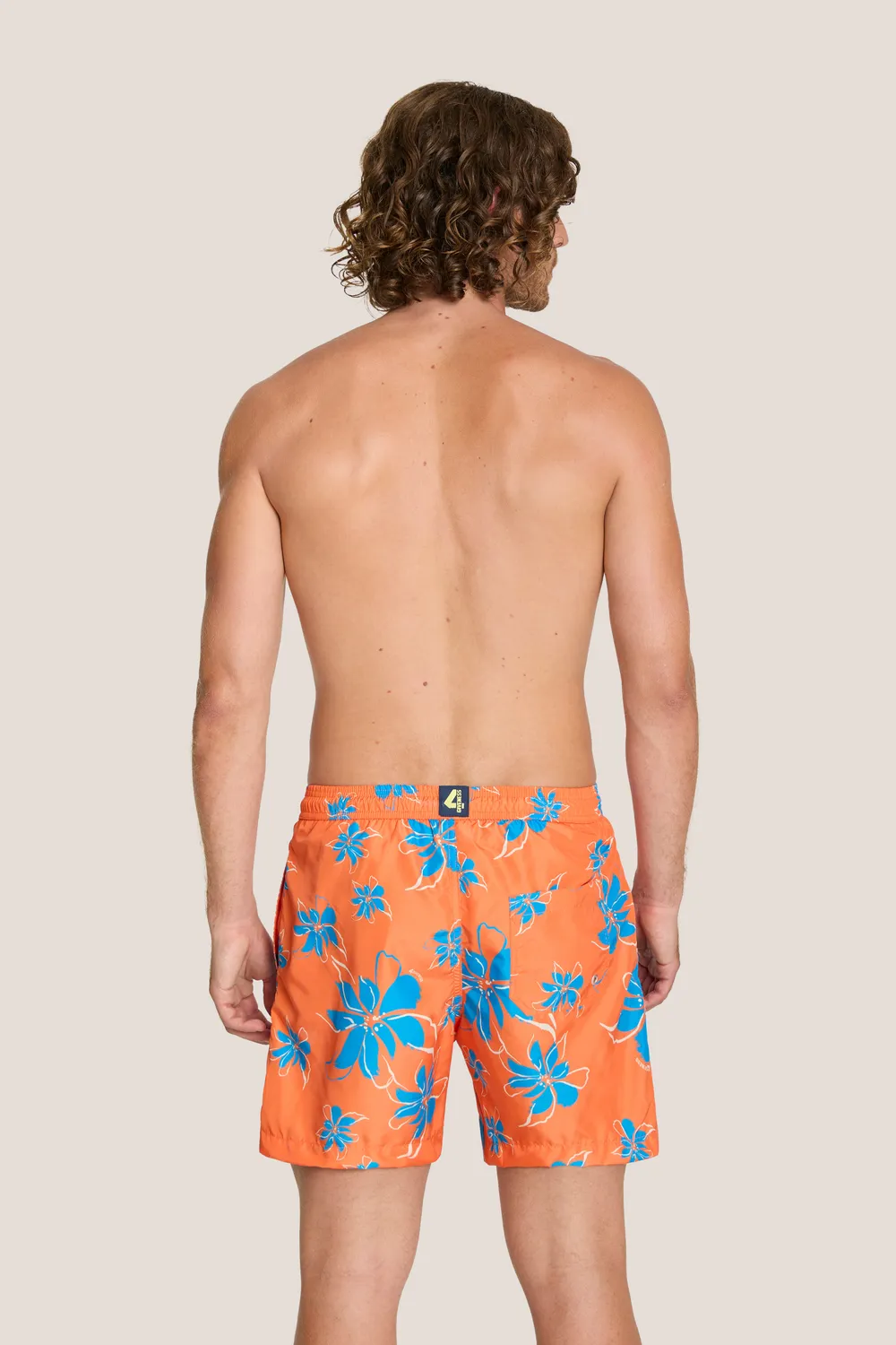 4 Giveness Hawaii short mare uomo blu tasca e coulisse