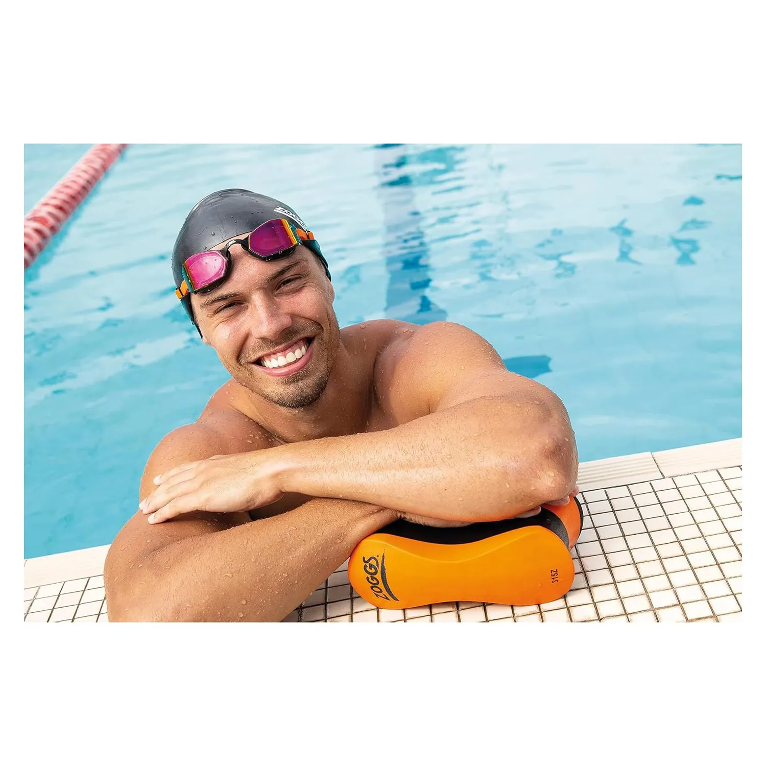 Zoggs Pull Buoy galleggiante allenamento 23x8,5 nero arancio