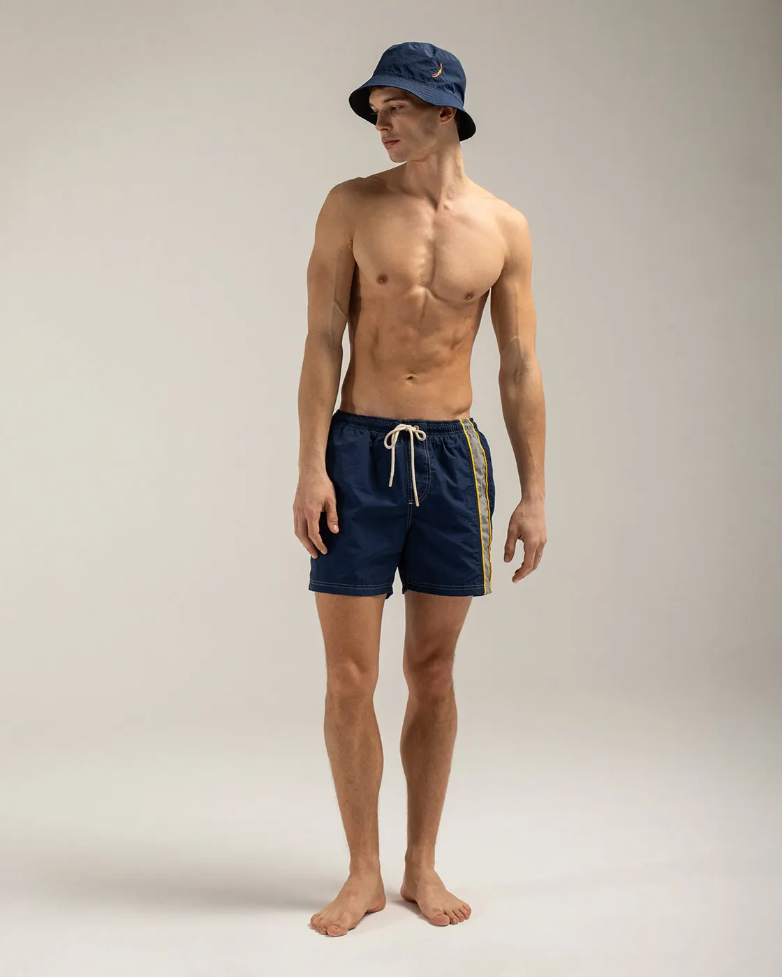 Mosso Sunwear Blue Panel costume blu nylon riciclato