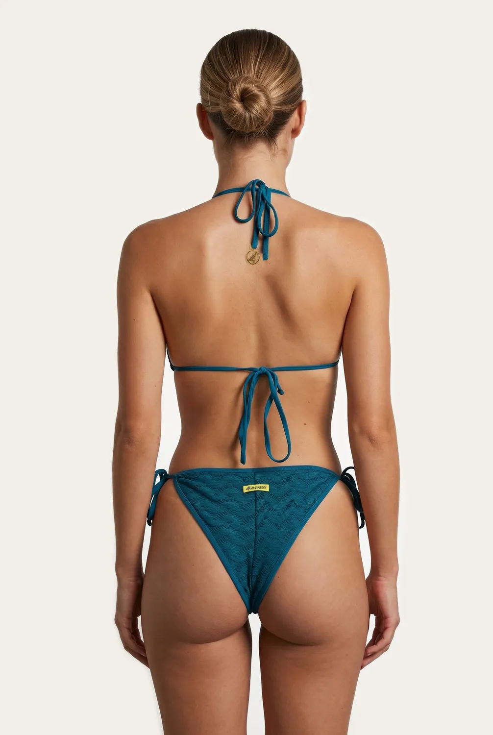 4 Giveness Mesh Crochet bikini triangolo laccetti