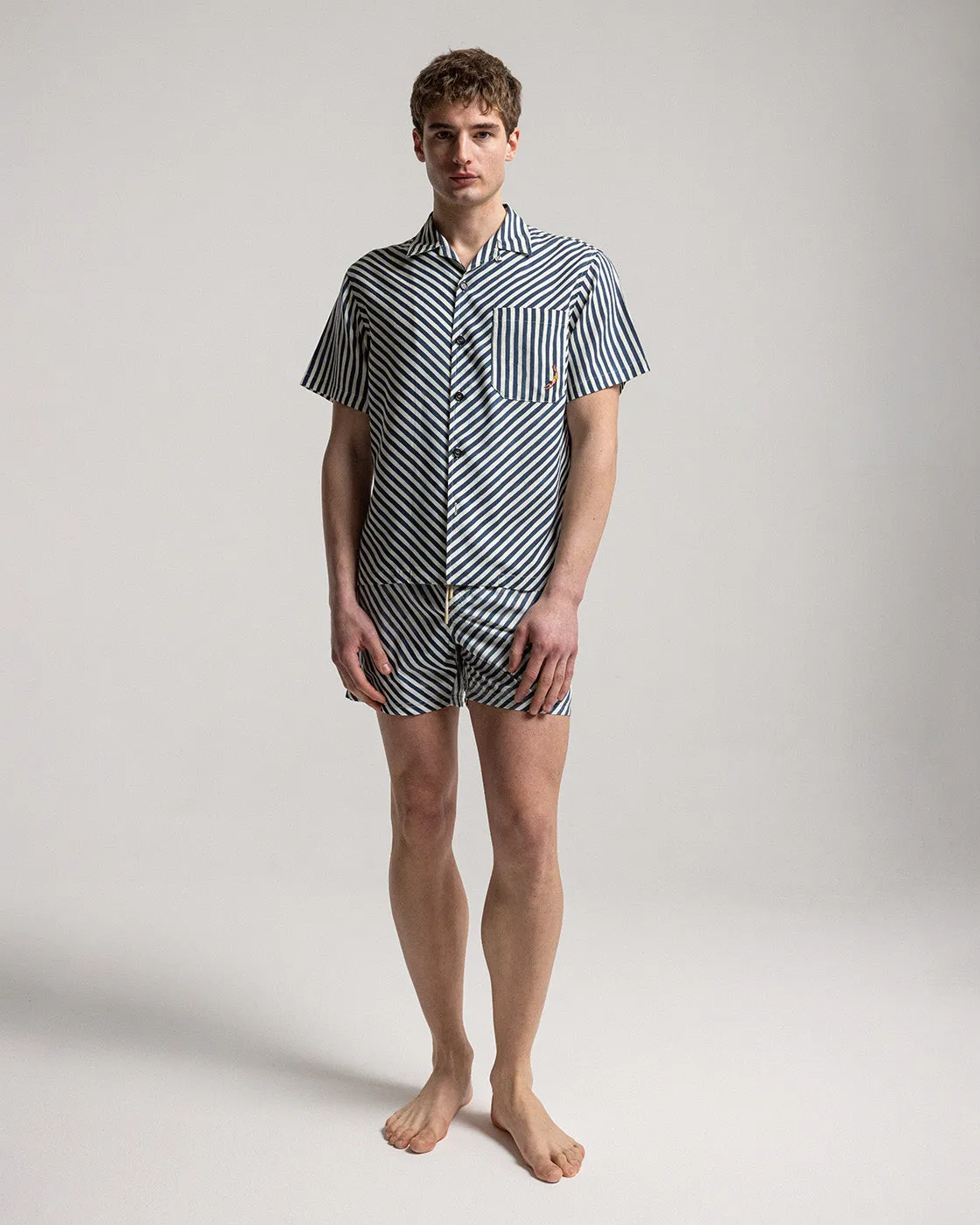 Mosso Sunwear Wave camicia blu manica corta