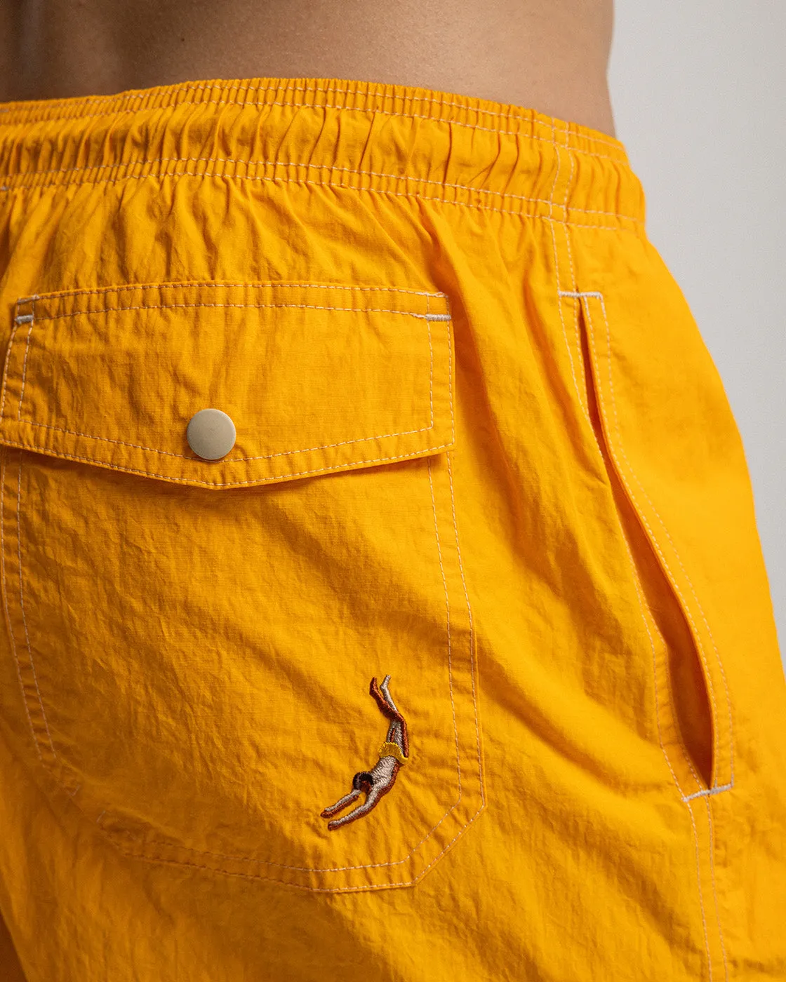 Mosso Sunwear costume boxer ocra effetto goffrato