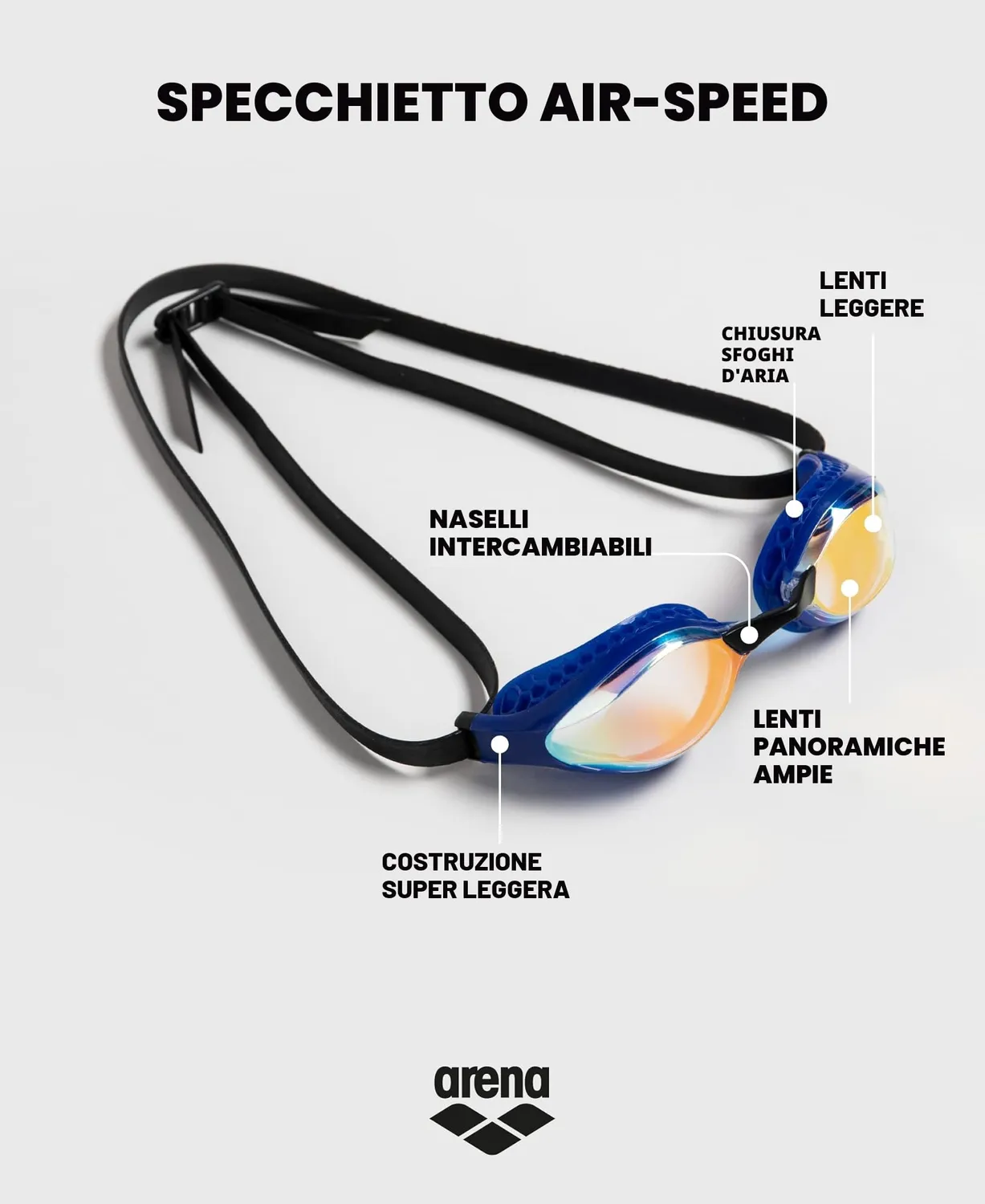 Arena Air-Speed Mirror occhialini nuoto a specchio