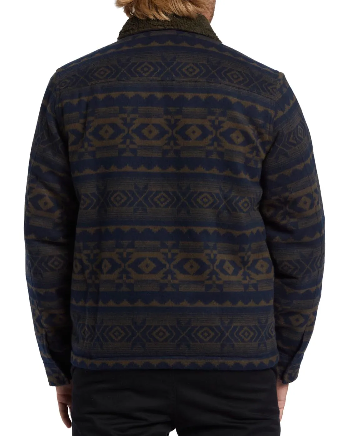 Billabong Barlow Sherpa giacca uomo verde pile caldo