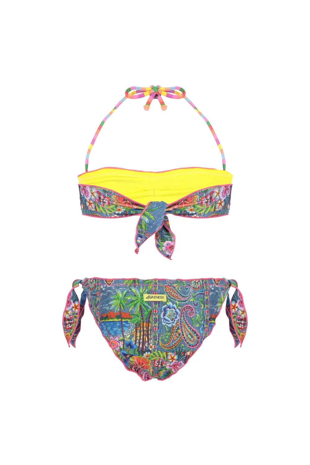 4 Giveness Bikini Fascia Bimba Slip Nodi Smambolato