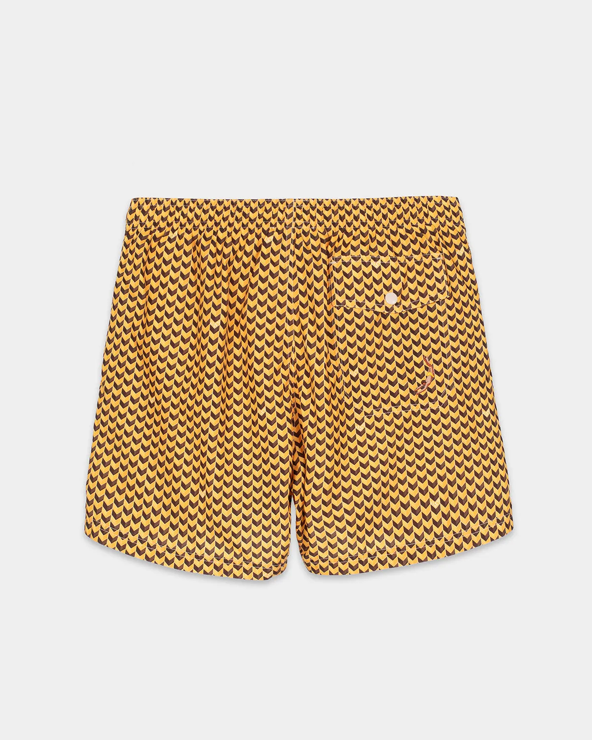 Mosso Sunwear boxer mare ocra grains media lunghezza