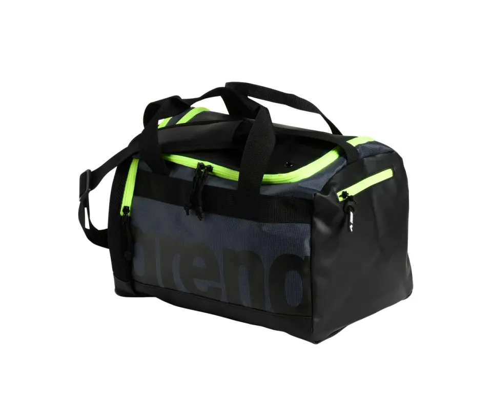 arena Spiky III Duffle 25 borsone nero giallo 25 litri idrorepellente