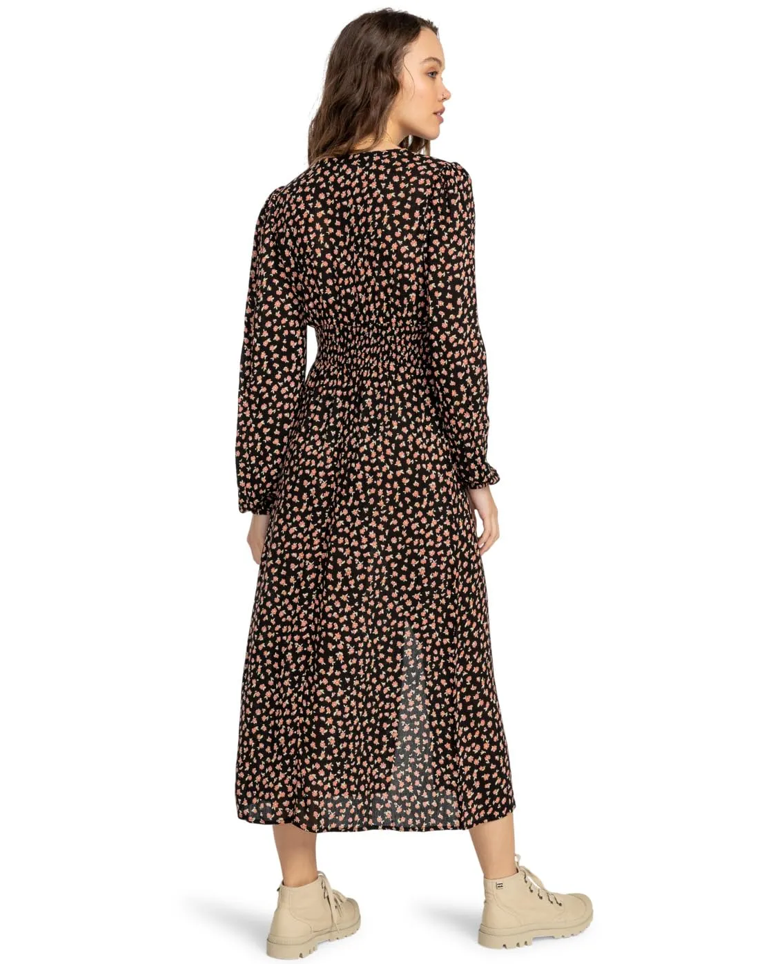 Billabong Cool Night vestito donna XL midi viscosa scollo V