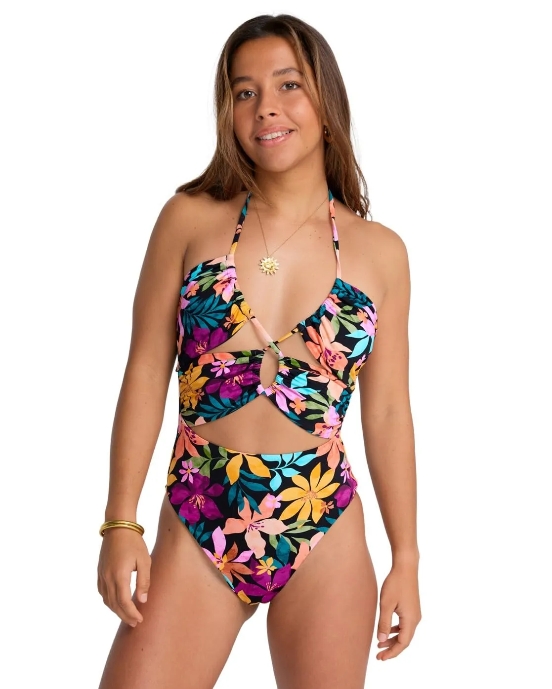 Billabong Sol Searcher costume intero nero scollo V