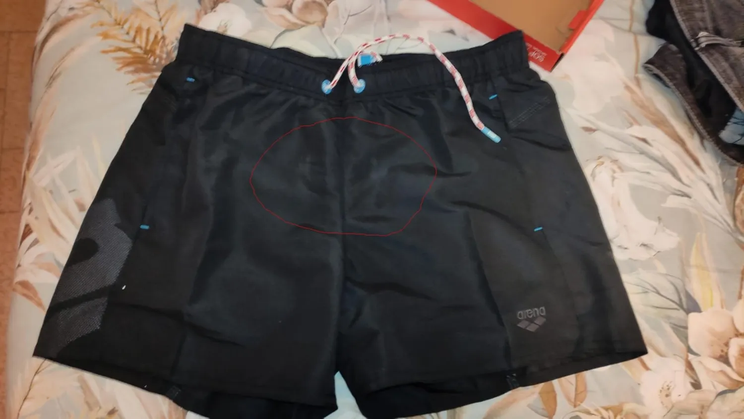 Arena Pro_File Logo pantaloncino uomo blu lago-bianco