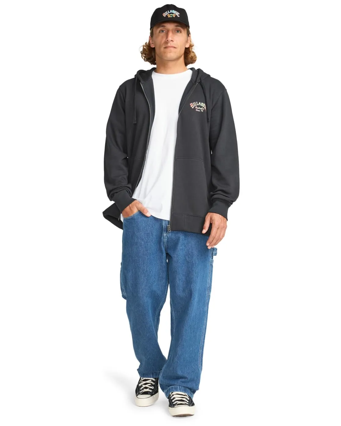 Billabong Foundation ZH felpa uomo nero con cappuccio