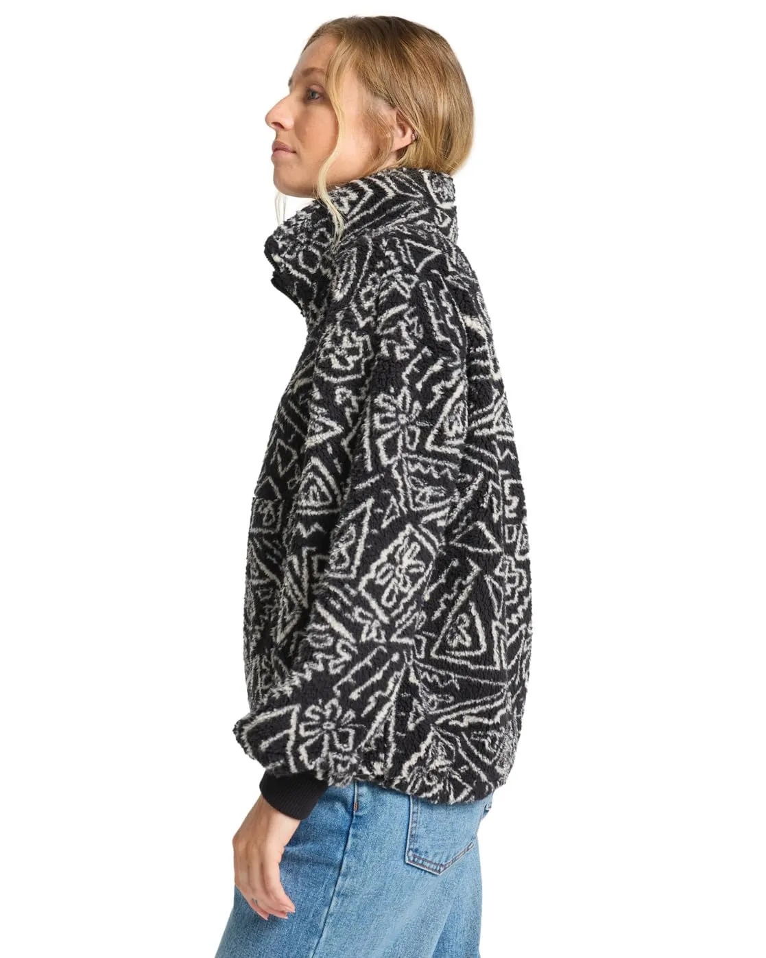 Billabong Time Off felpa donna mezza zip pile