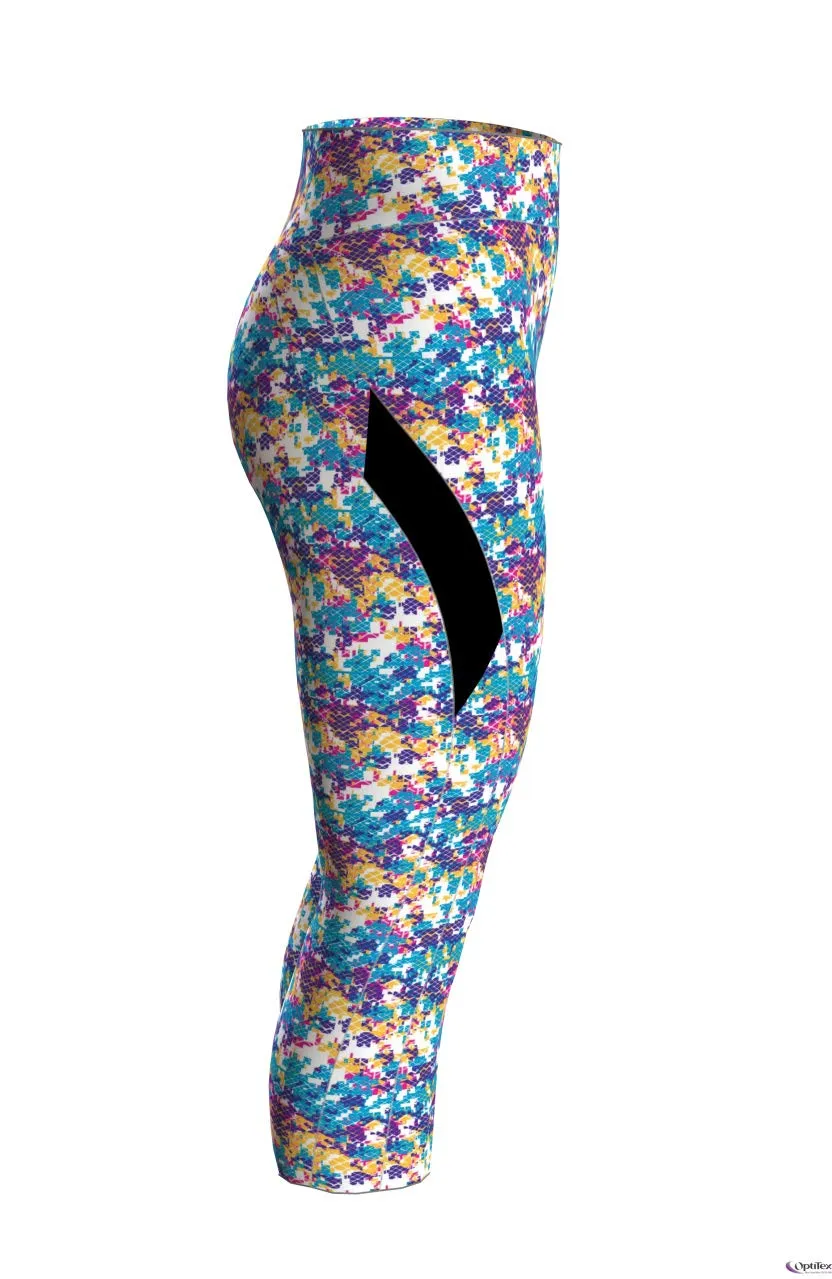 Arena Gym 3/4 leggings donna pinocchietto nero traspirante
