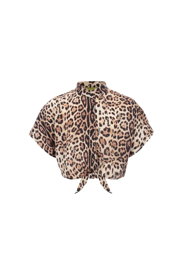 4 Giveness Mussola camicia crop bambina 8 fantasia