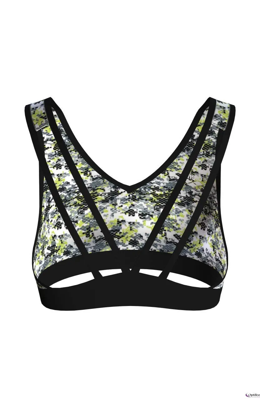 Arena Gym V-Neck reggiseno sportivo scollo a V donna