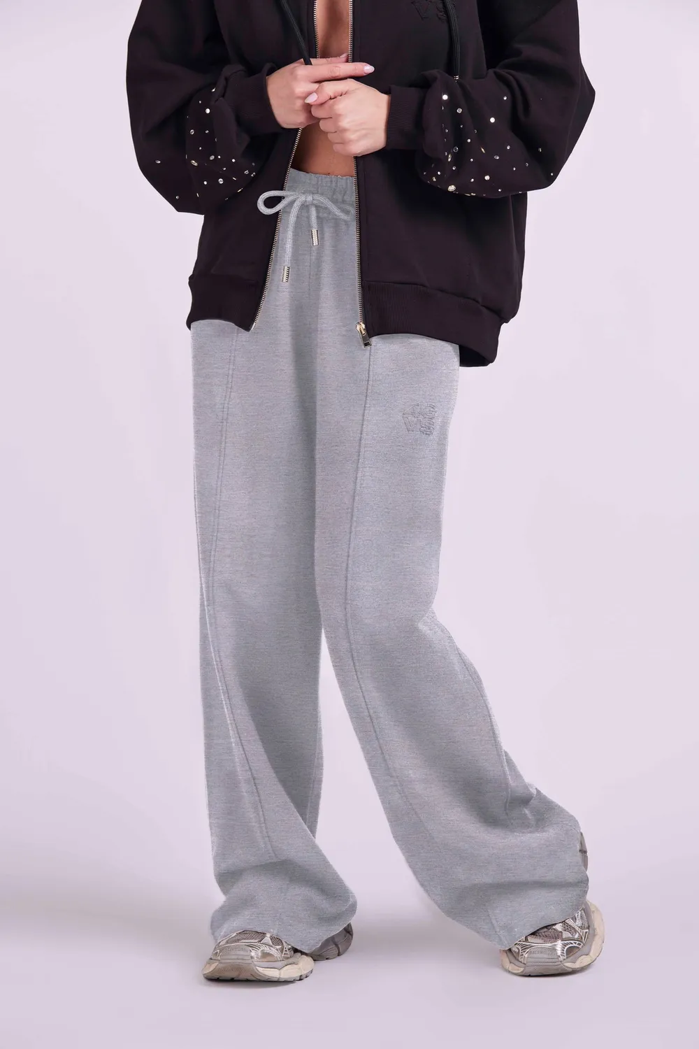 4 Giveness Palace 4GVS Pantaloni Palazzo Cotone Nero M