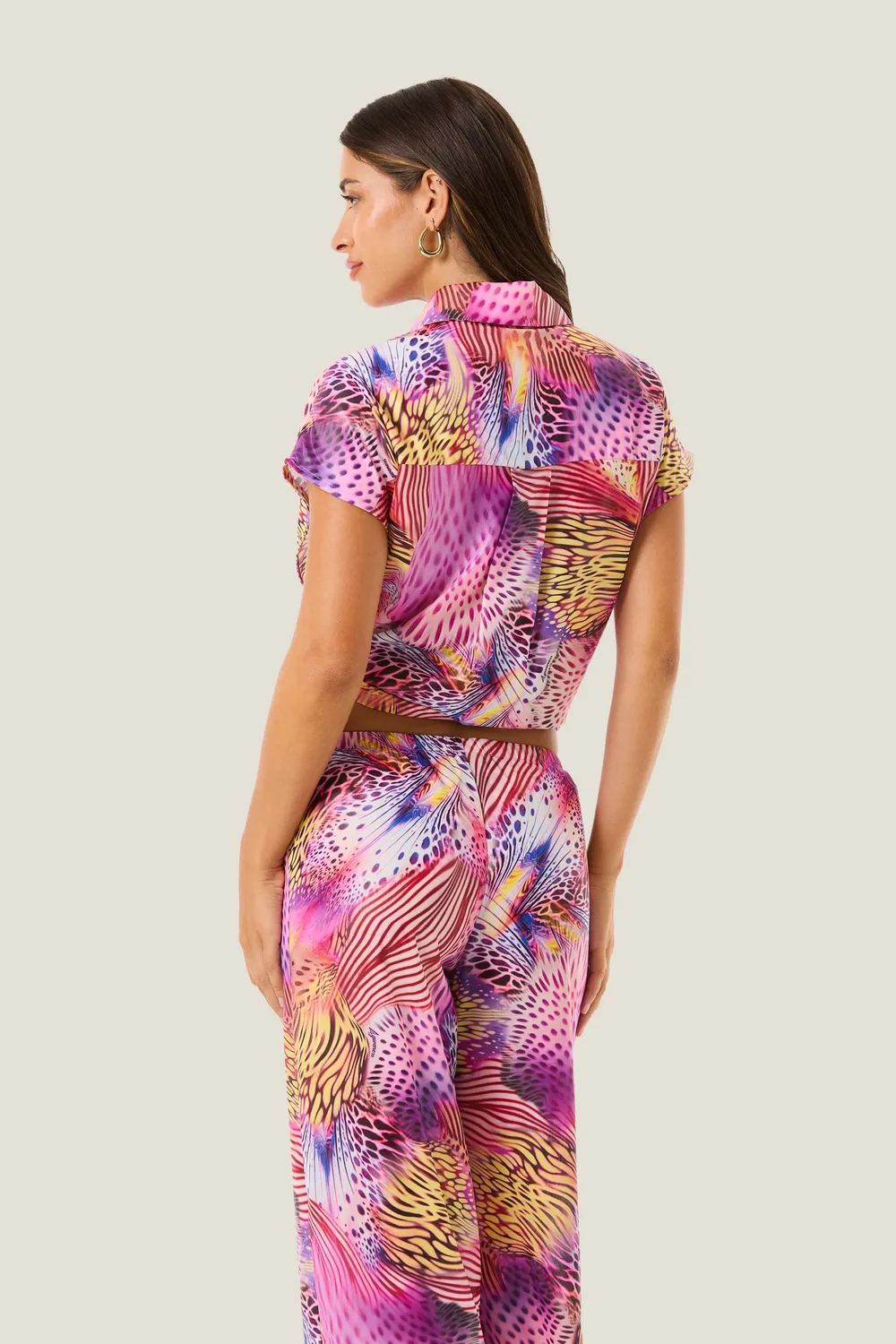 4 Giveness Pink Butterfly camicia over var. unica rosa