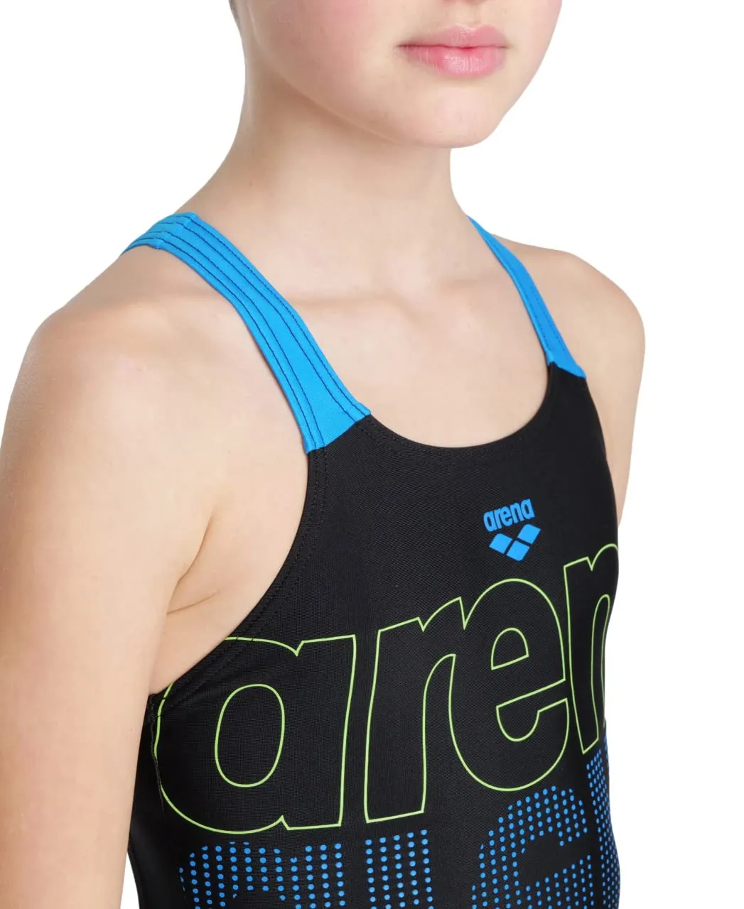 Arena V Back Graphic costume intero bambina Navy Freak Rose 10-11 anni