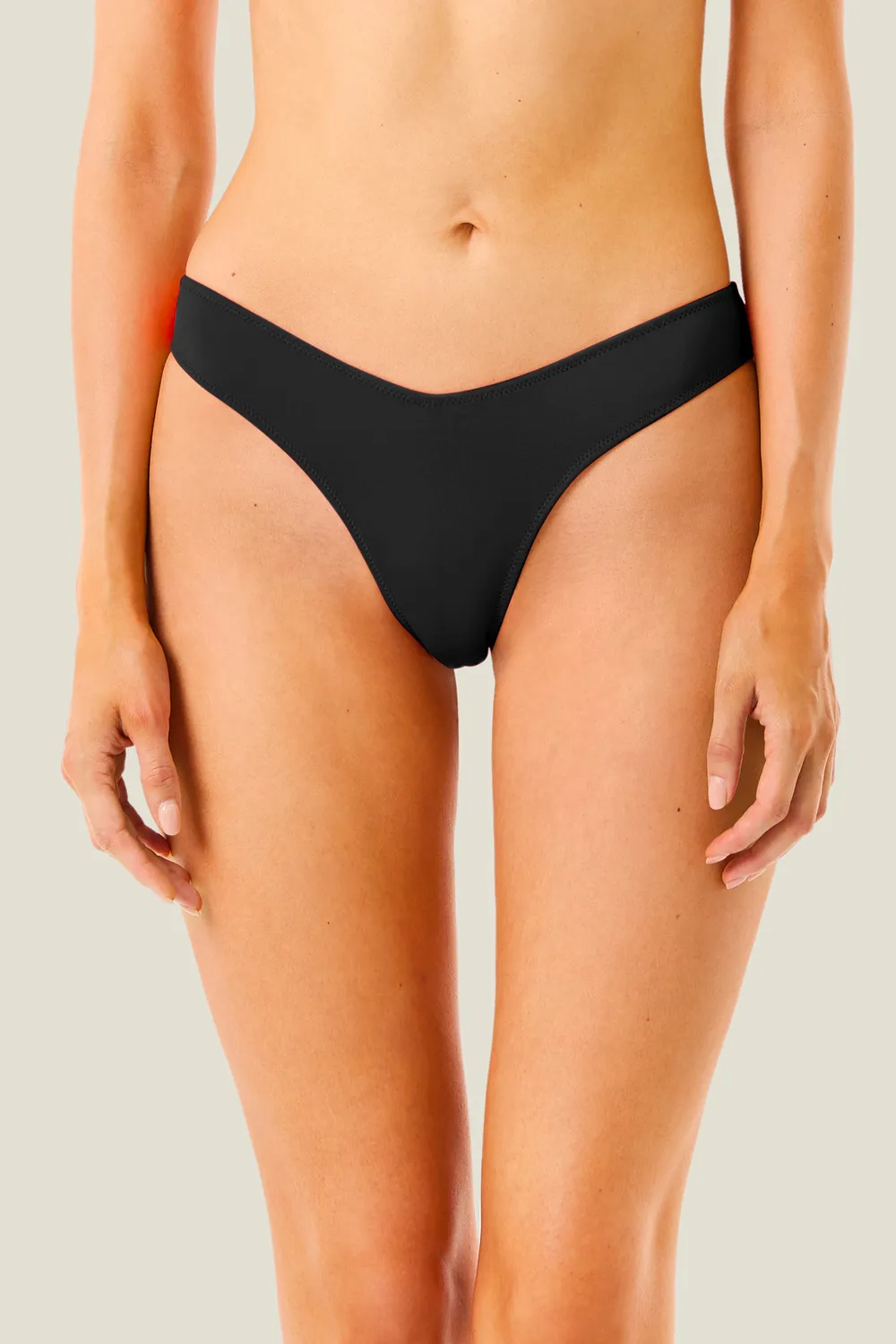 4Giveness Exchange Color slip bikini a V nero lycra