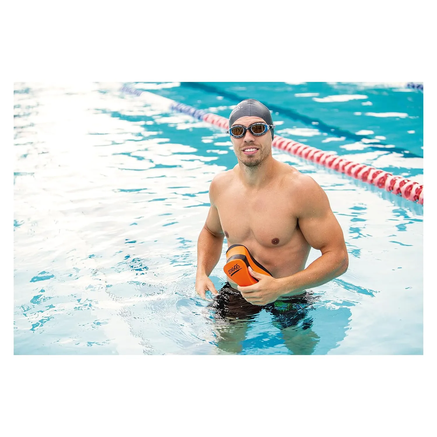 Zoggs Pull Buoy galleggiante allenamento 23x8,5 nero arancio