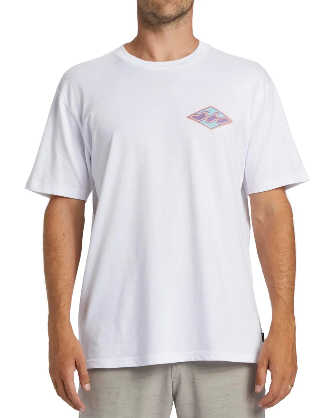 Billabong Crayon Wave SS t-shirt uomo Bianco stampa onda