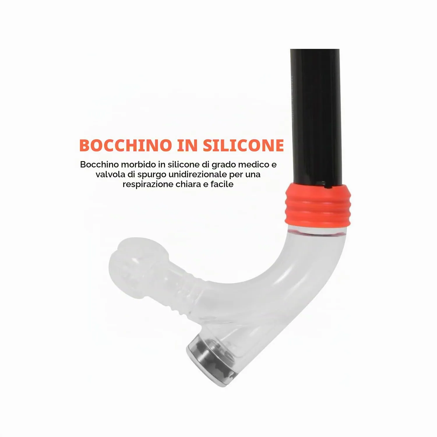 Zoggs Centre Line Snorkel tubo nuoto arancione