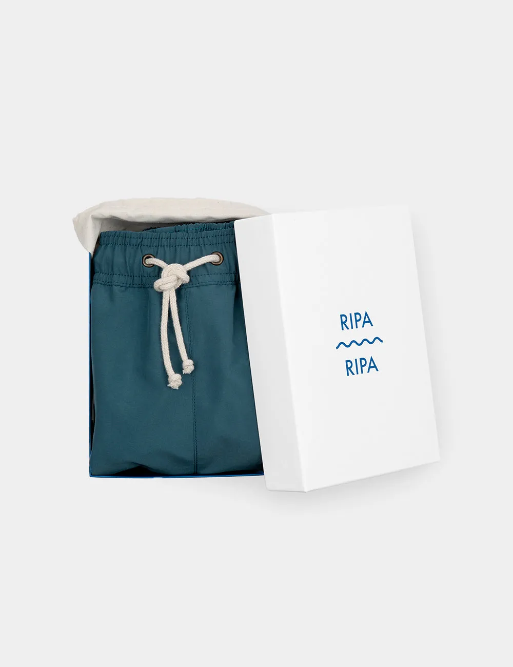 Ripa Ripa Blu Oltremare Costume Mare Uomo Tinta Unita