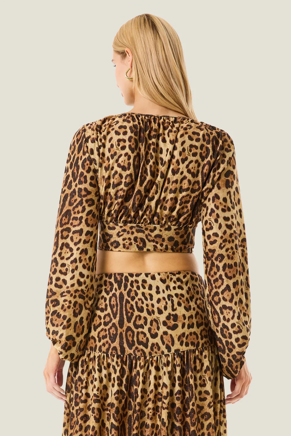 4 Giveness Leopard Resort top crop leopardato var unica