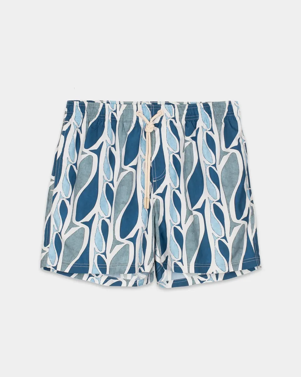 Mosso Sunwear Pesci White Pesci boxer mare bianco con tasche