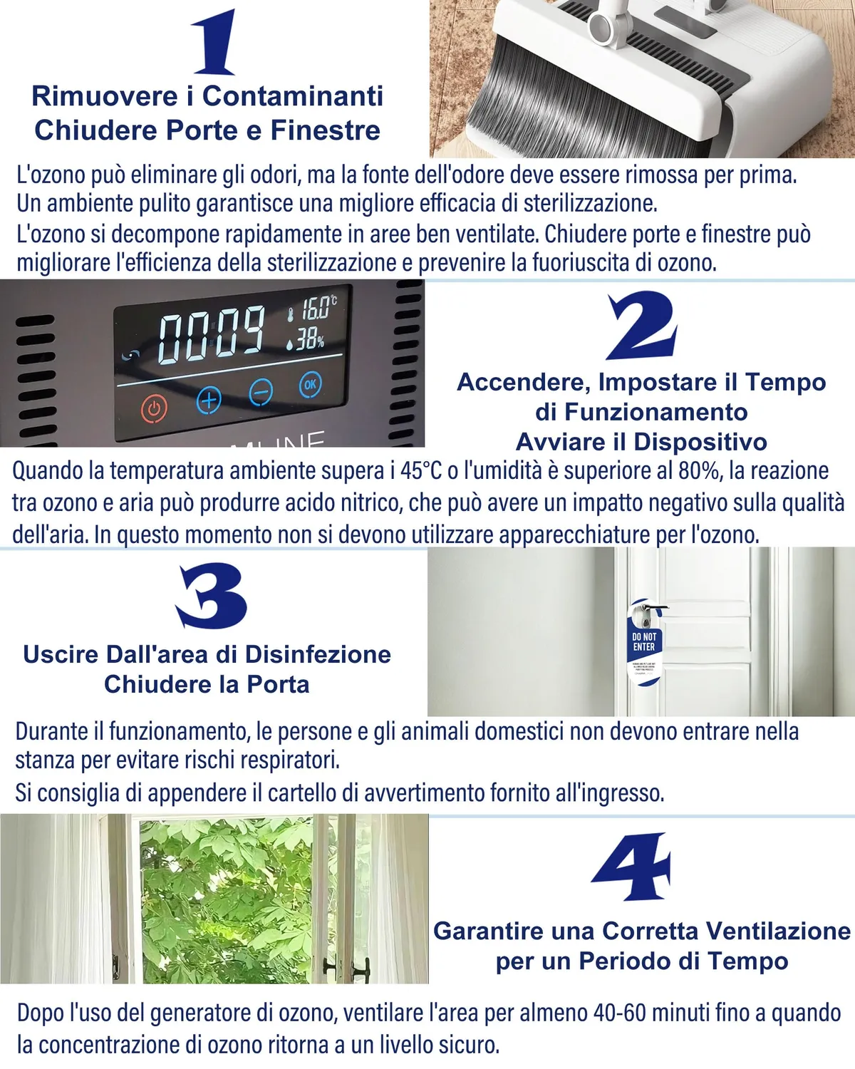 Charmline ozonizzatore 60000mg/h bianco telecomando 500mq