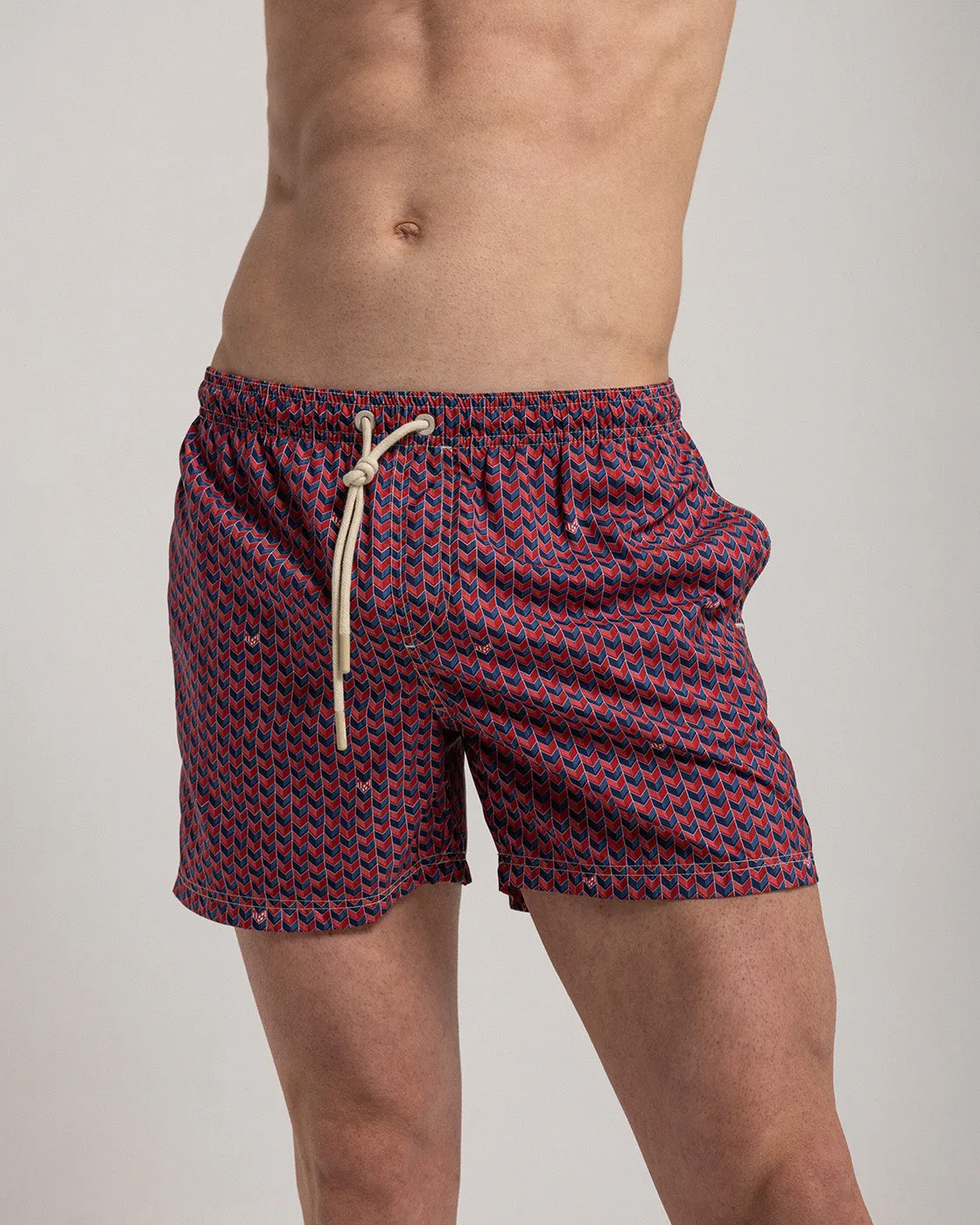 Mosso Sunwear boxer mare uomo rosso grains