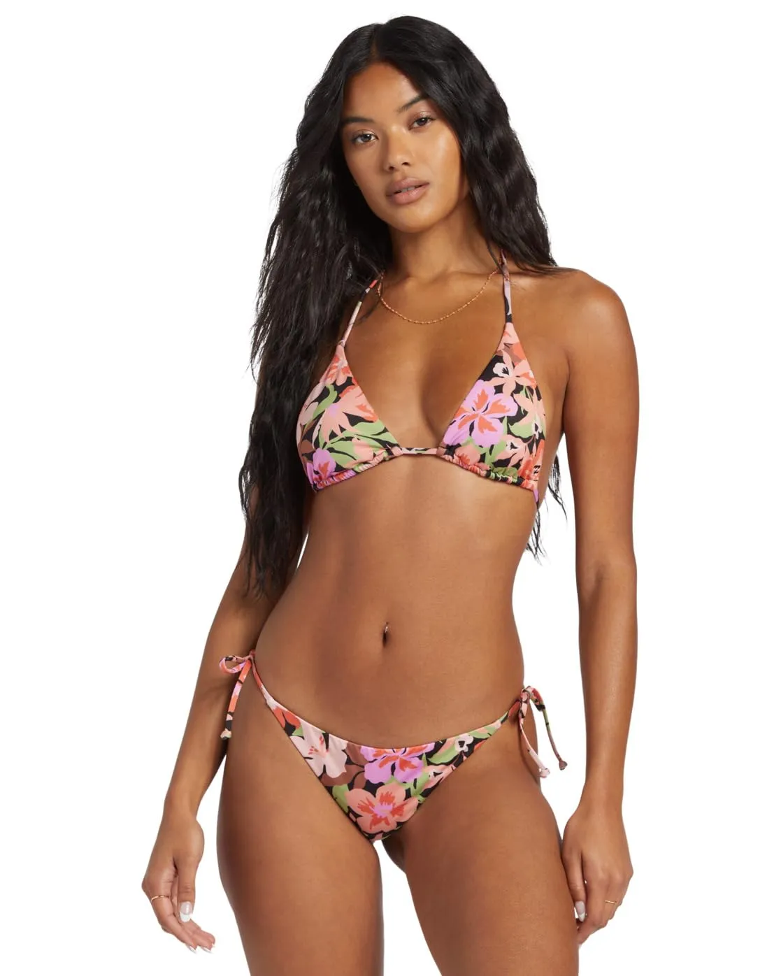 Billabong Sol Searcher Multi Tri top bikini donna Nero riciclato