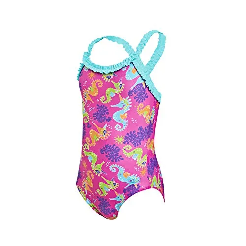 Zoggs Sea Unicorn Ruffle costume bambina intero schiena
