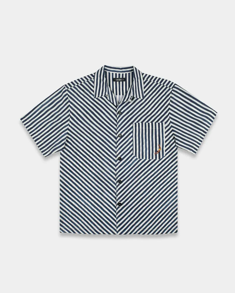 Mosso Sunwear Wave camicia blu manica corta