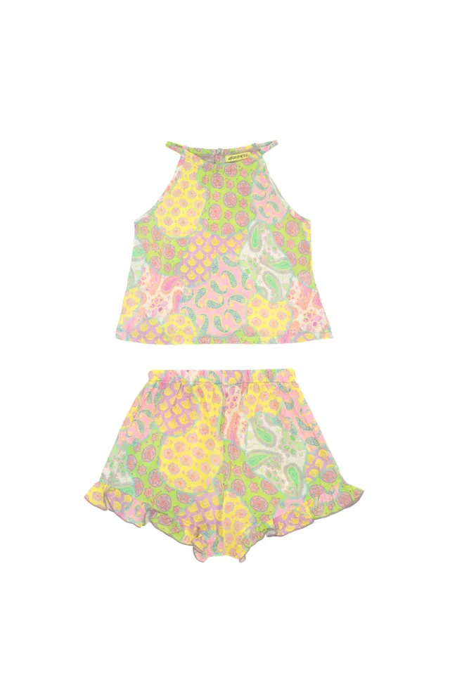 4 Giveness Cachemire Pastel completo baby top+short 12-36M