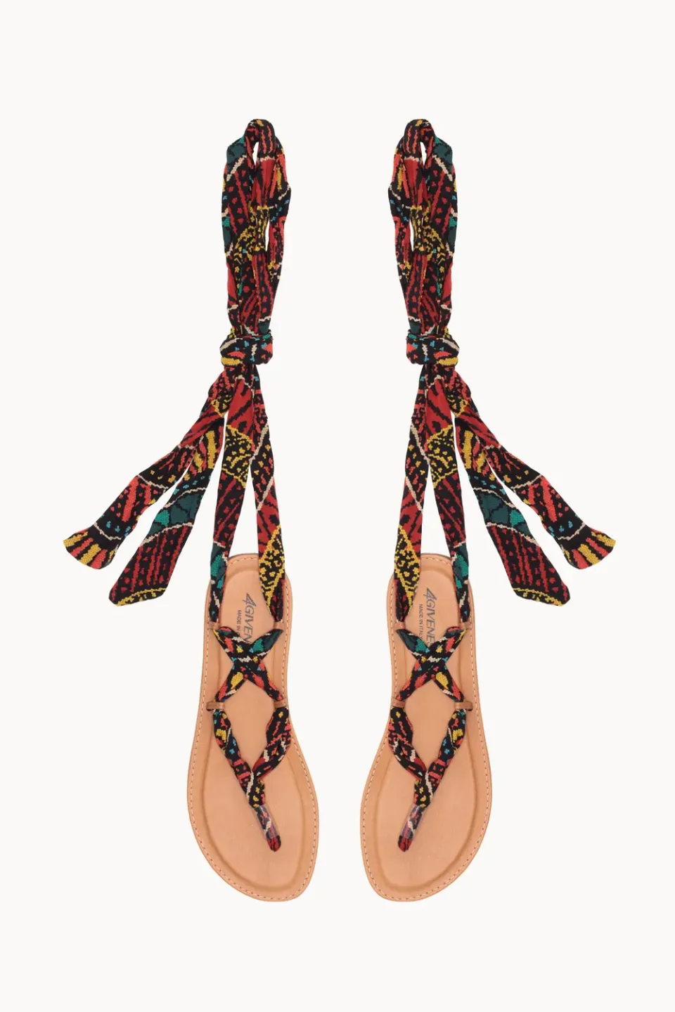 4 Giveness Foulard Sandalo Infradito Incrocio Fantasia 38