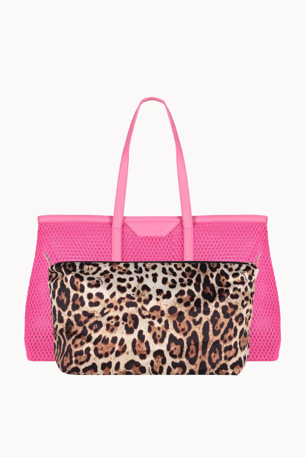 4 Giveness Bag borsa mare fuxia con pochette
